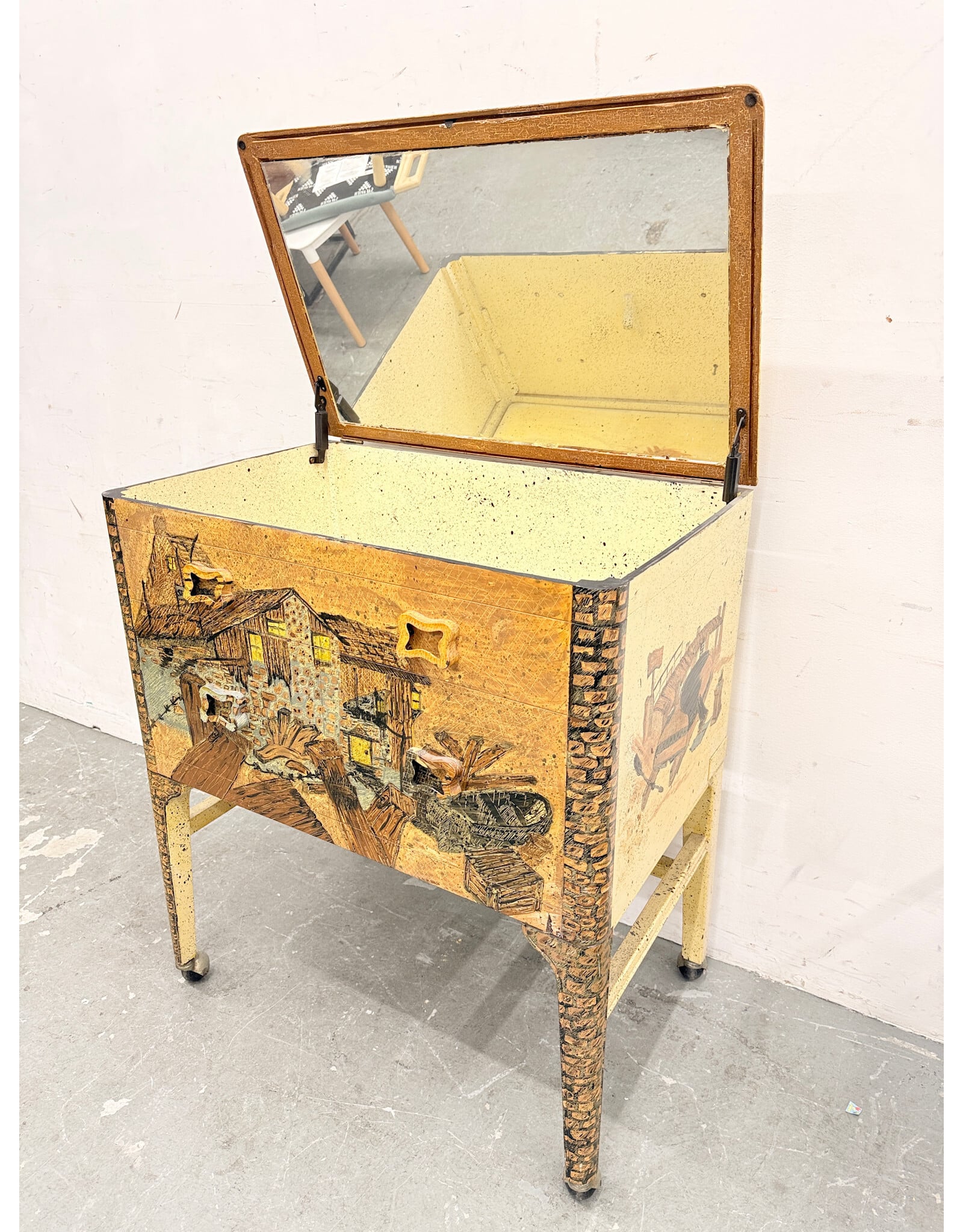 Decorative Rolling Cabinet