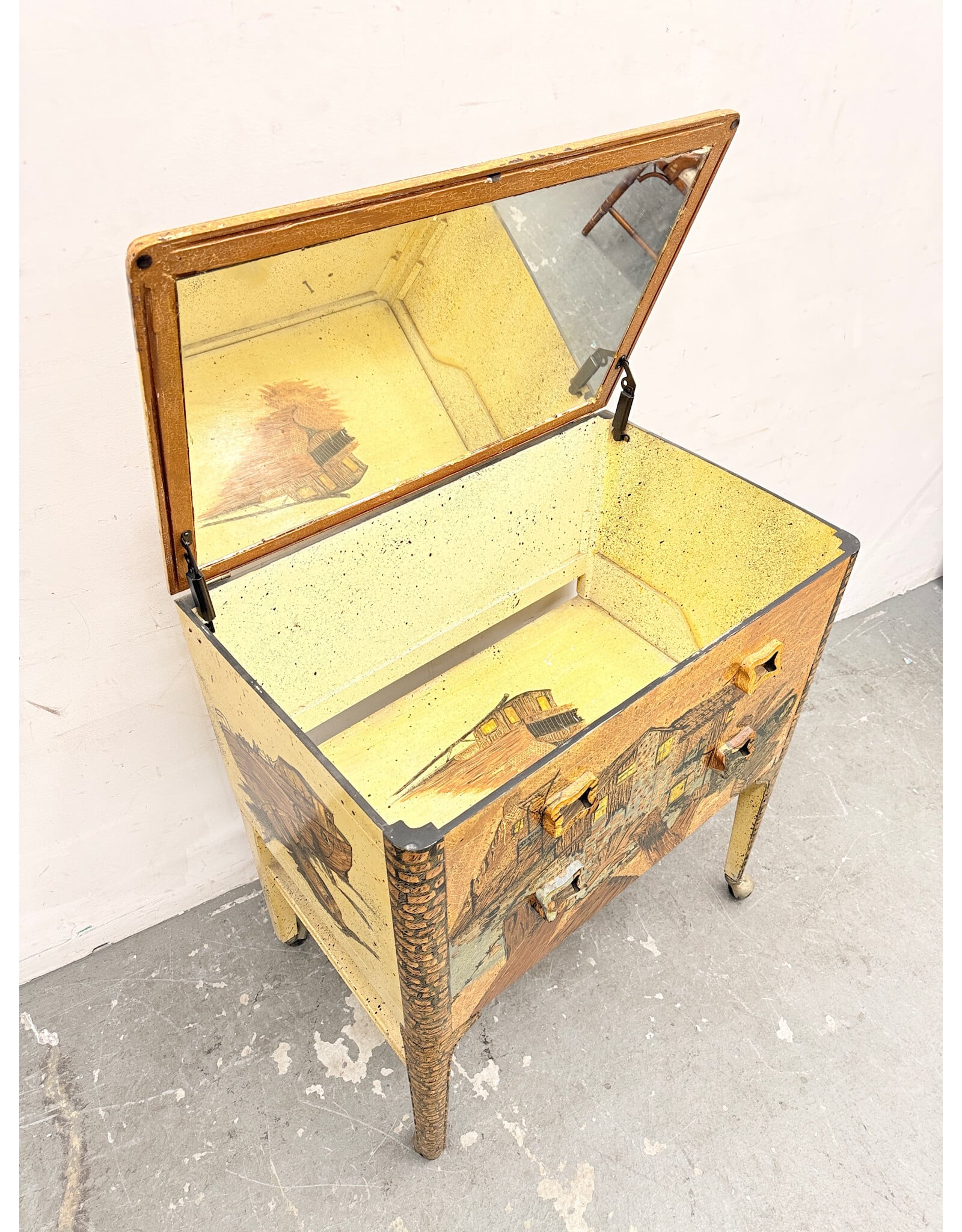 Decorative Rolling Cabinet
