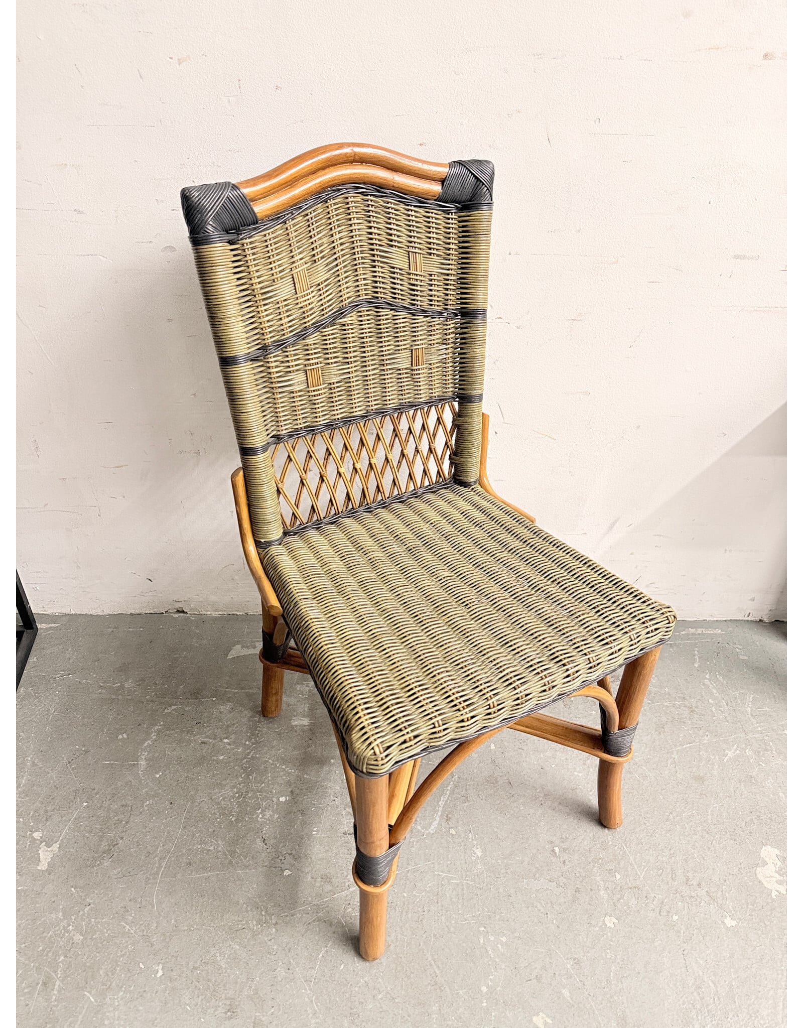 Vintage Style Rattan & Wicker Dining Chair