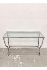 Saide Rectangular Glass Top Console Entryway Table