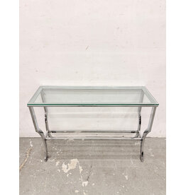 Saide Rectangular Glass Top Console Entryway Table