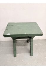 Green Painted Wooden Side Table