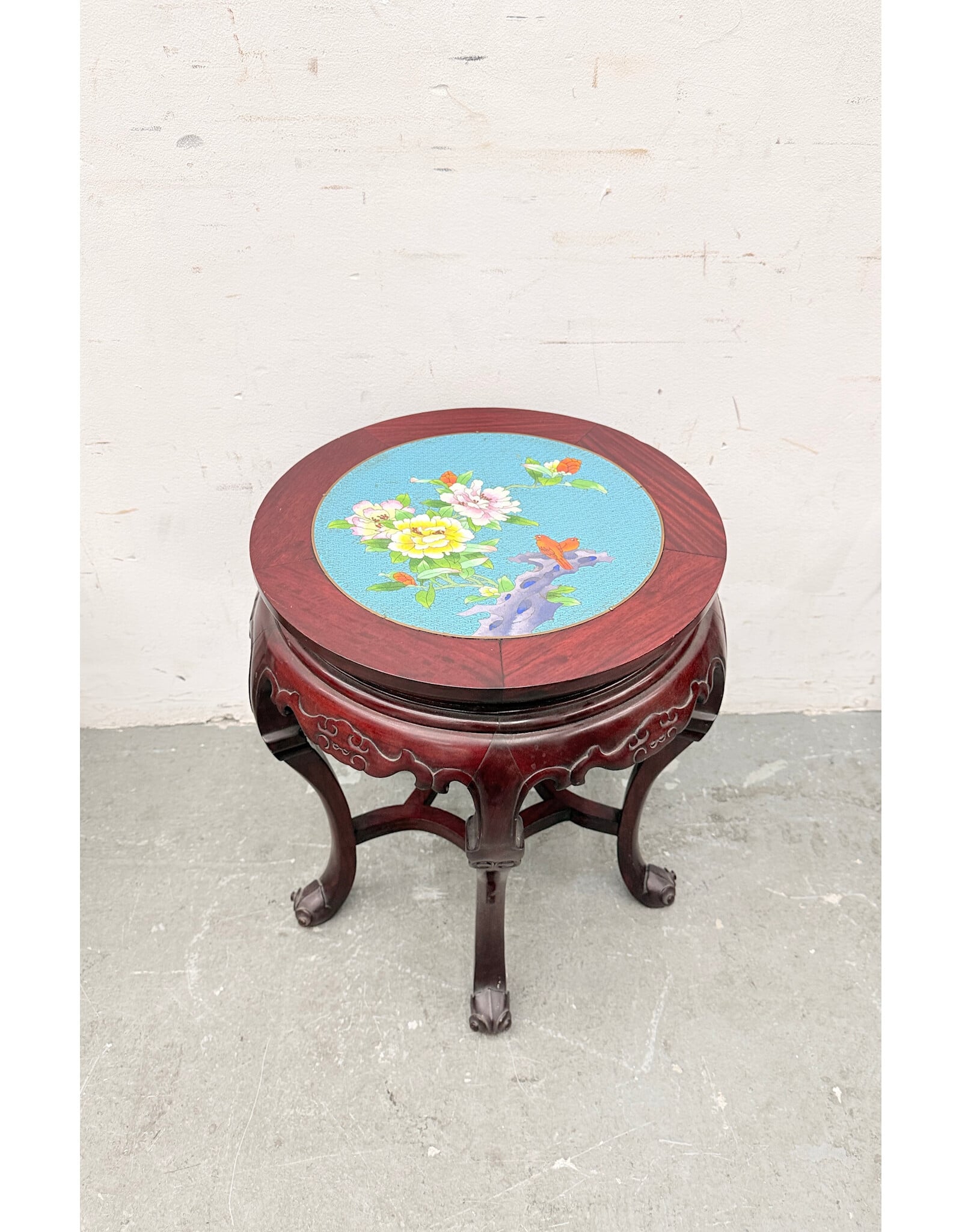 Cloisonne Rosewood Reproduction Side Table