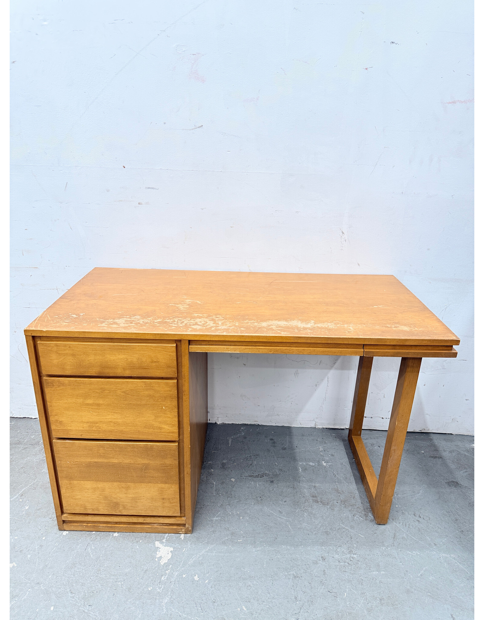 Mid-Century Modern Birch Writing Desk