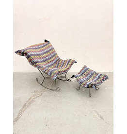Puff Rocker Lounge Chair with Ottoman