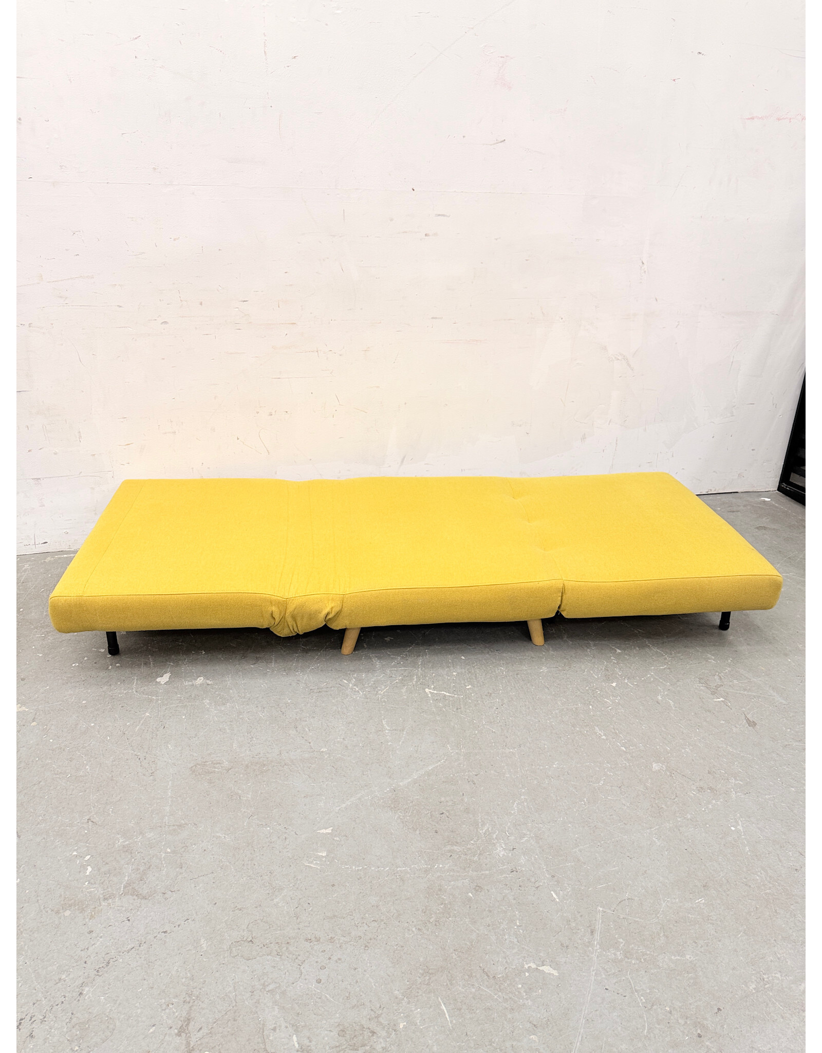Modern Mustard Yellow Convertible Sleeper Lounge Chair