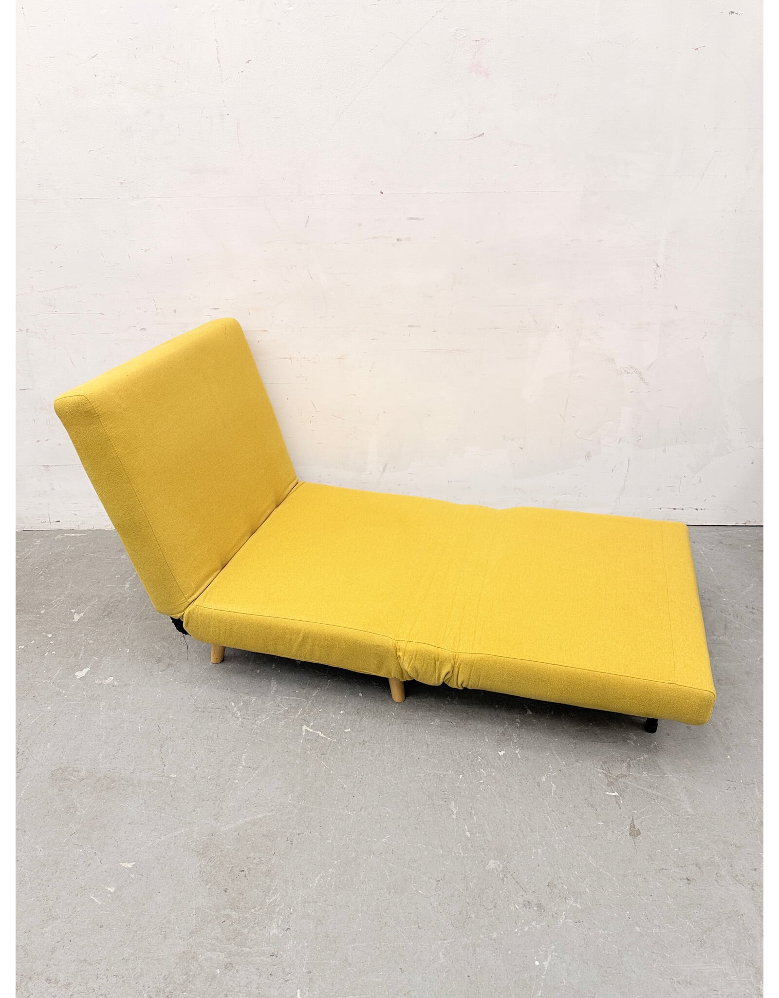 Modern Mustard Yellow Convertible Sleeper Lounge Chair