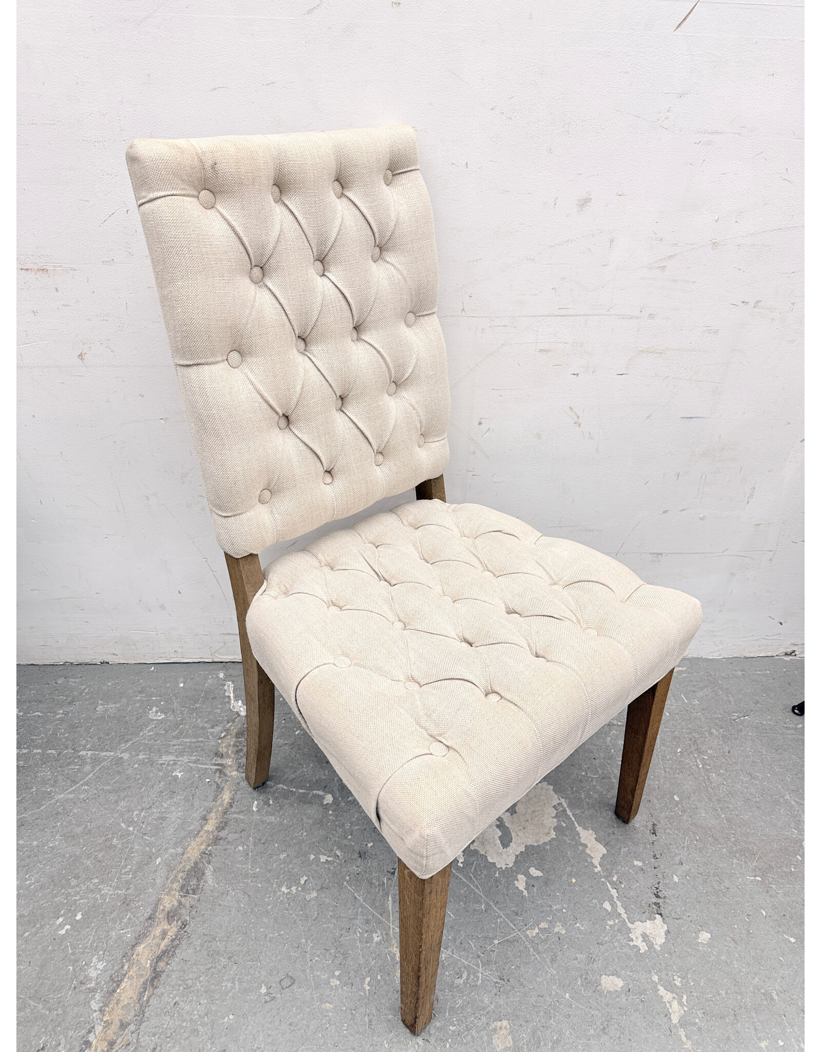 Restoration Hardware Upholstered Tufted Dining Chairs