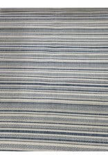 Modern Flatweave Blue Stripe Indoor/Outdoor Area Rug