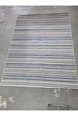 Modern Flatweave Blue Stripe Indoor/Outdoor Area Rug