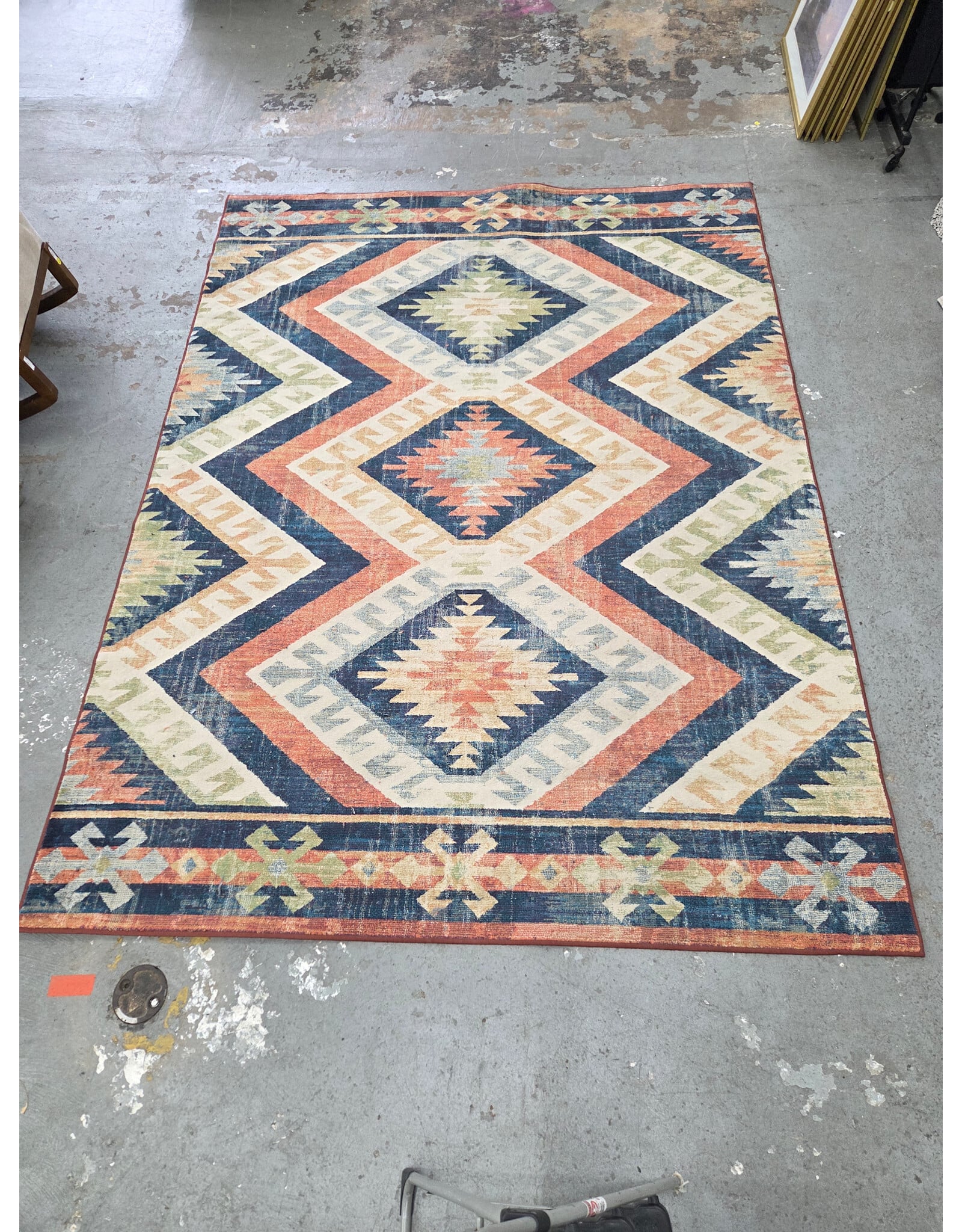 Palmetto Living Alexandria Kilim Diamonds Faded Red Area Rug