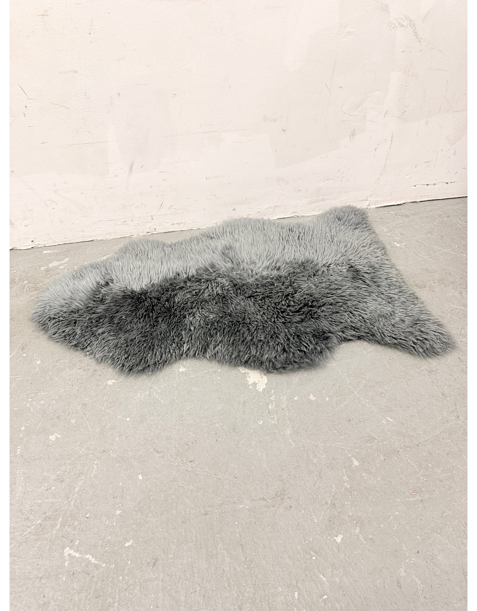 Grey Plush Sheepskin Accent Rug(Baaaah)