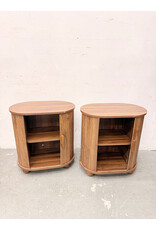 Modern Walnut Storage End Table