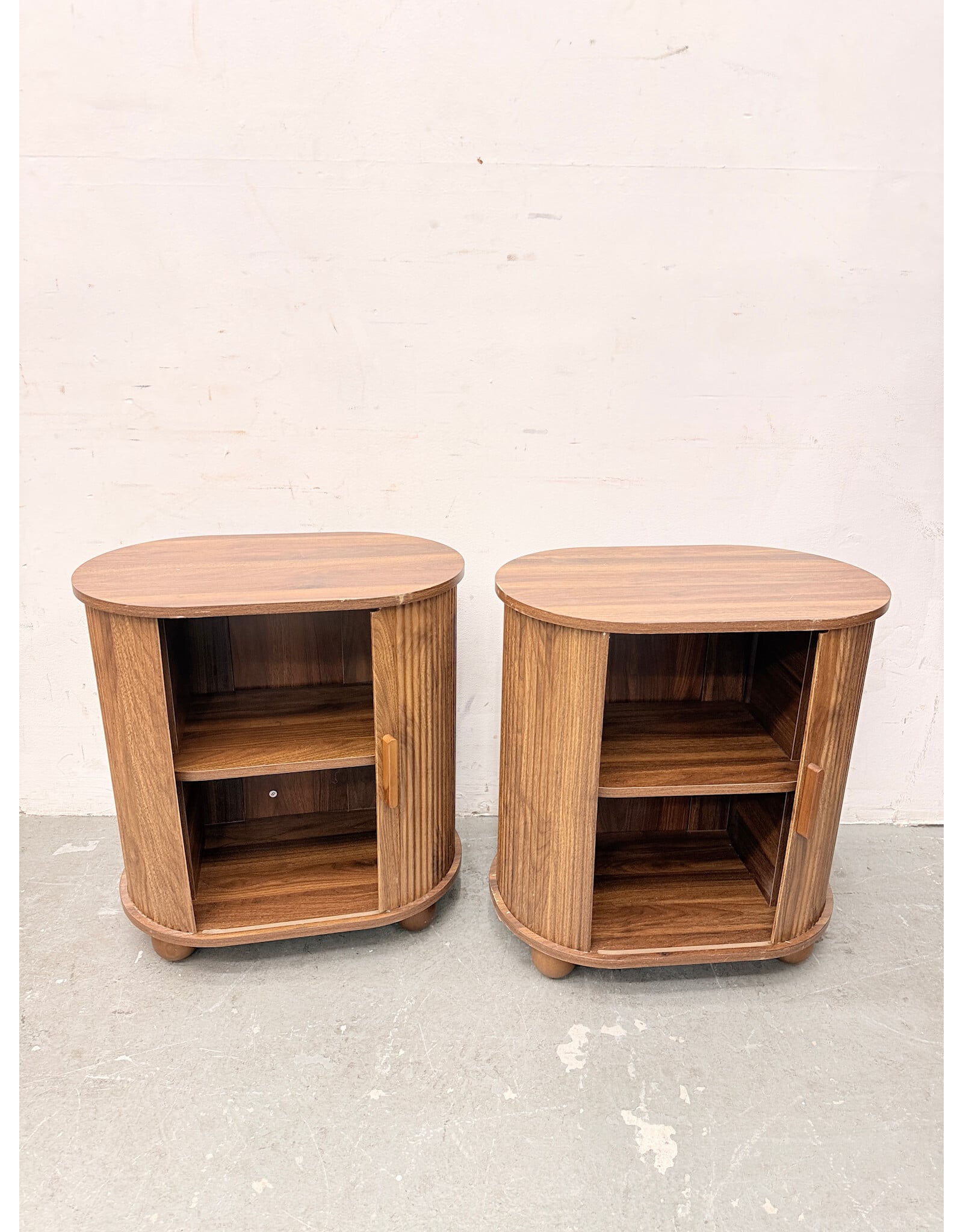 Modern Walnut Storage End Table