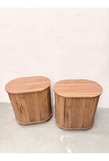 Modern Walnut Storage End Table