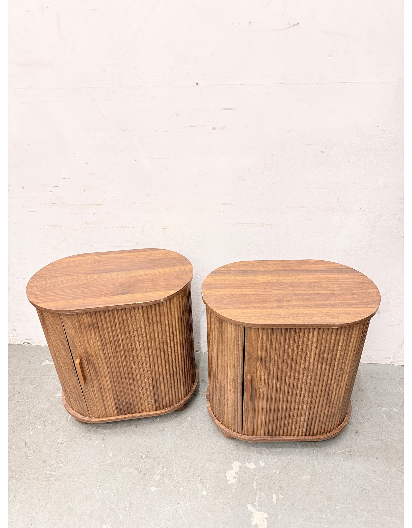 Modern Walnut Storage End Table