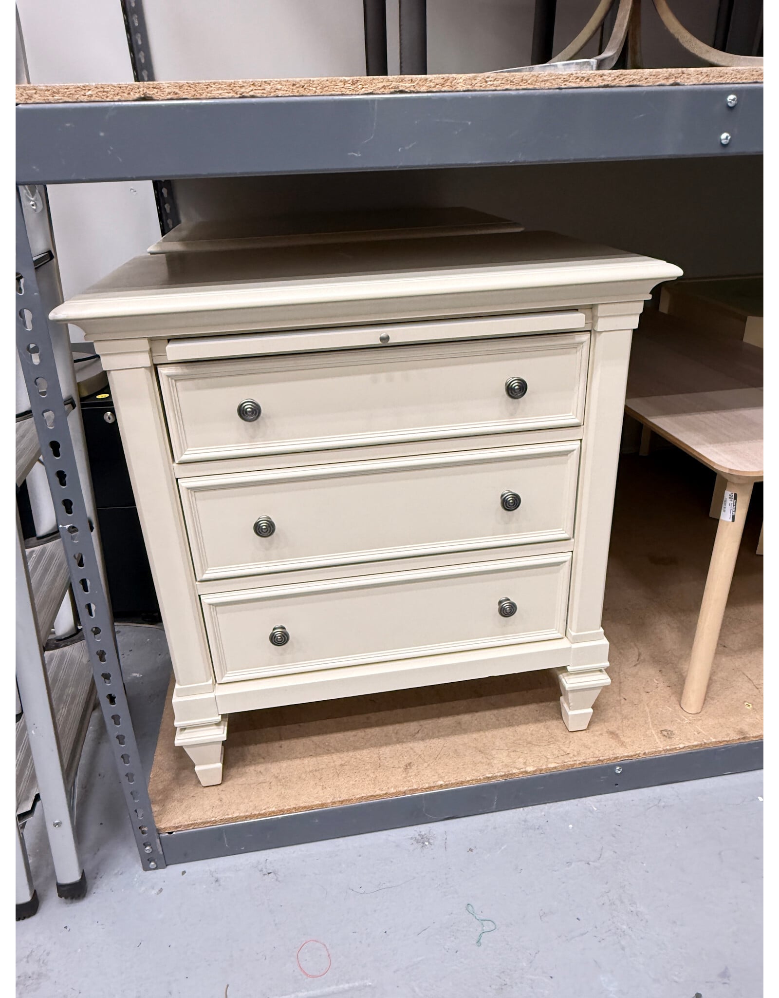 Patina 3-Drawer Wood Nightstand with Slide-Out Tray