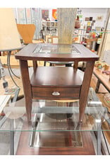 Modern Dark Wooden End Table