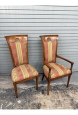 Vintage Neoclassical Style High Back Red&Gold Upholstery Dining Chair