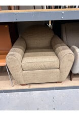 MCM Style Beige Overstuffed Armchair