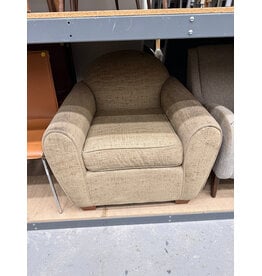 MCM Style Beige Overstuffed Armchair