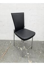 Chintaly Molly Black and Chrome Counter Stool