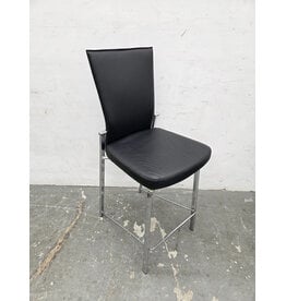 Chintaly Molly Black and Chrome Counter Stool