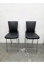 Chintaly Molly Black and Chrome Counter Stool