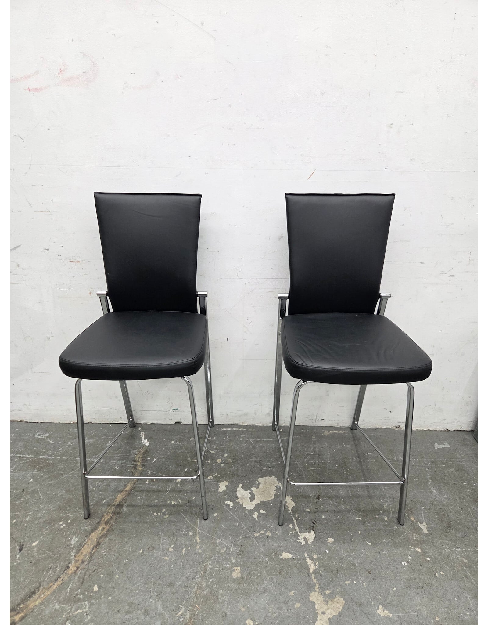 Chintaly Molly Black and Chrome Counter Stool