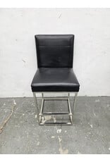 Restoration Hardware Emery Black and Chrome Counter Stool