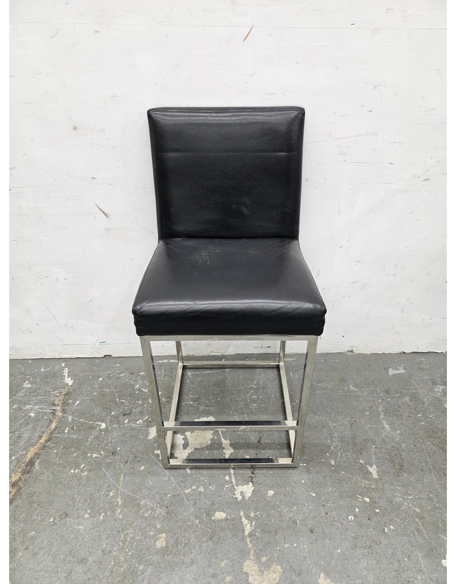 Restoration Hardware Emery Black and Chrome Counter Stool
