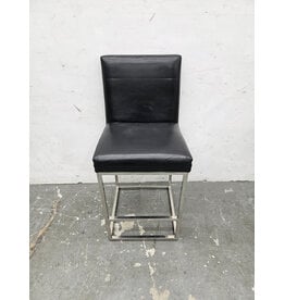 Restoration Hardware Emery Black and Chrome Counter Stool