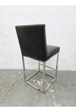 Restoration Hardware Emery Black and Chrome Counter Stool