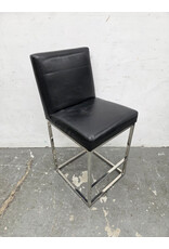 Restoration Hardware Emery Black and Chrome Counter Stool