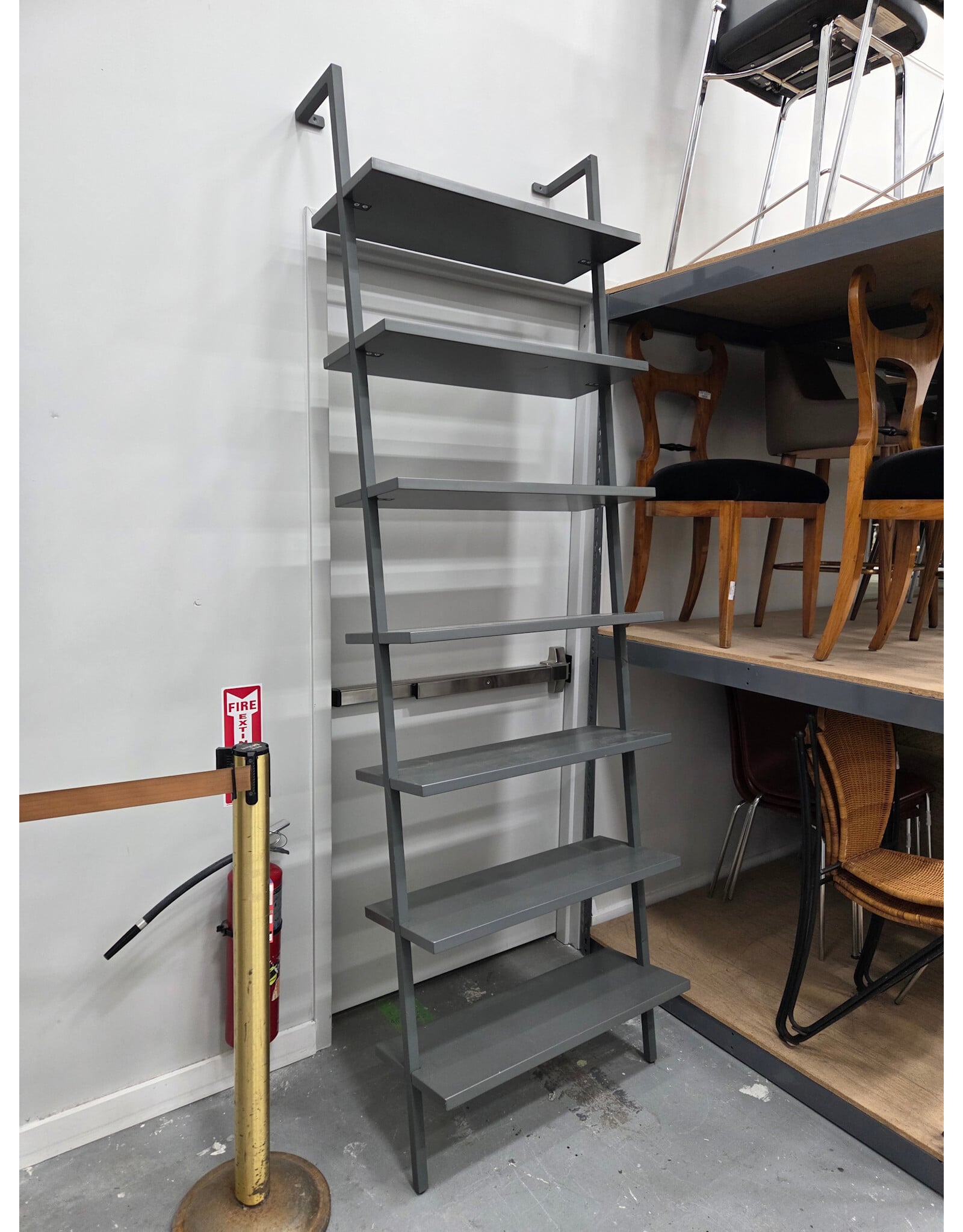 CB2 Stairway Gray Wall Mount Shelf