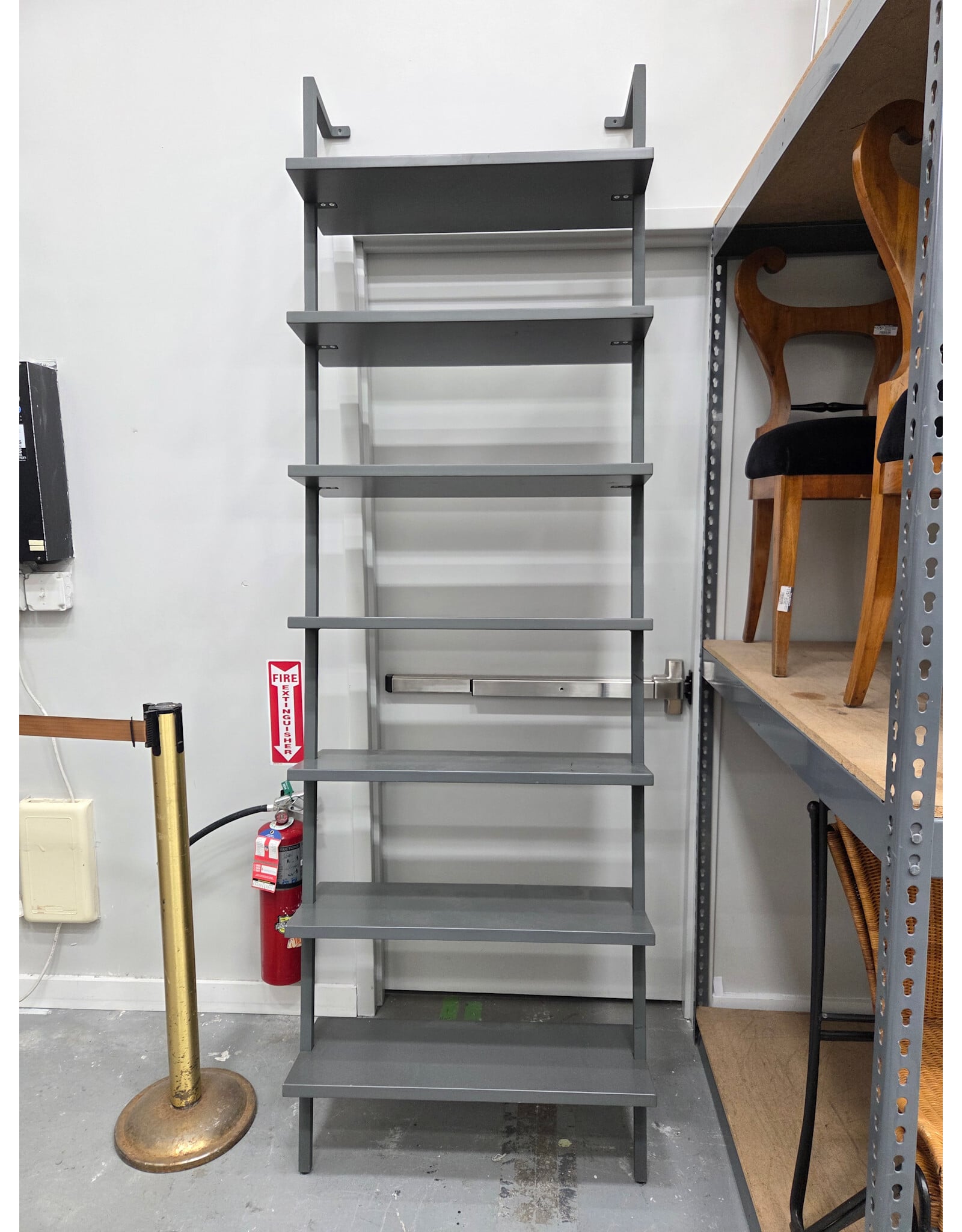 CB2 Stairway Gray Wall Mount Shelf