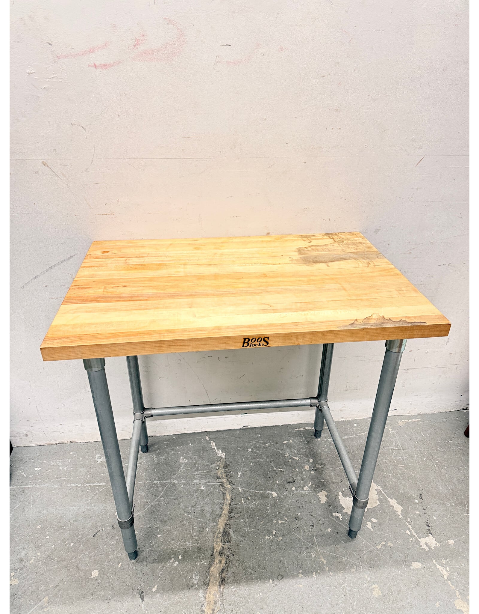 Maple Top Industrial Work Table