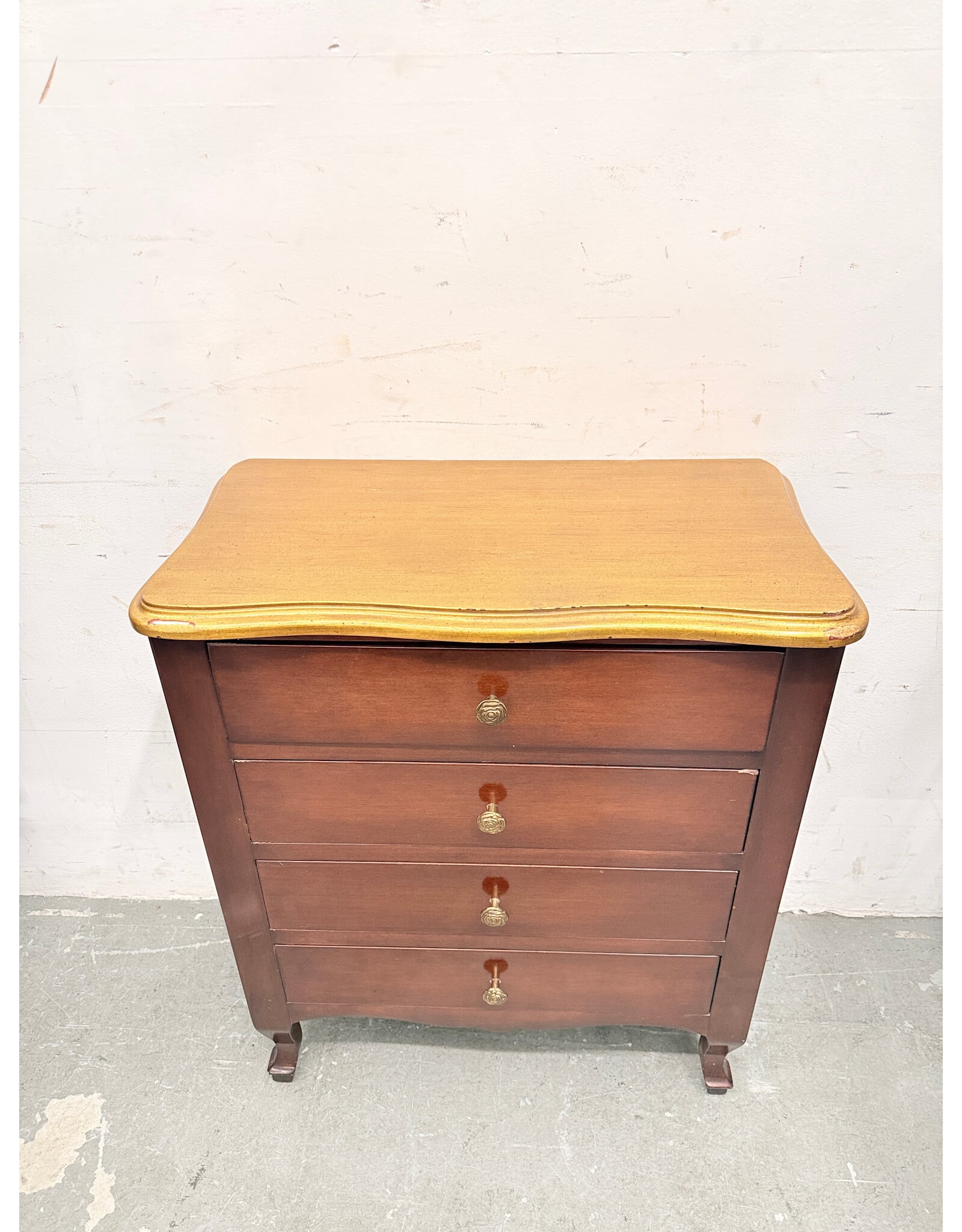 Small 4-Drawer Wooden Chest of Drawers