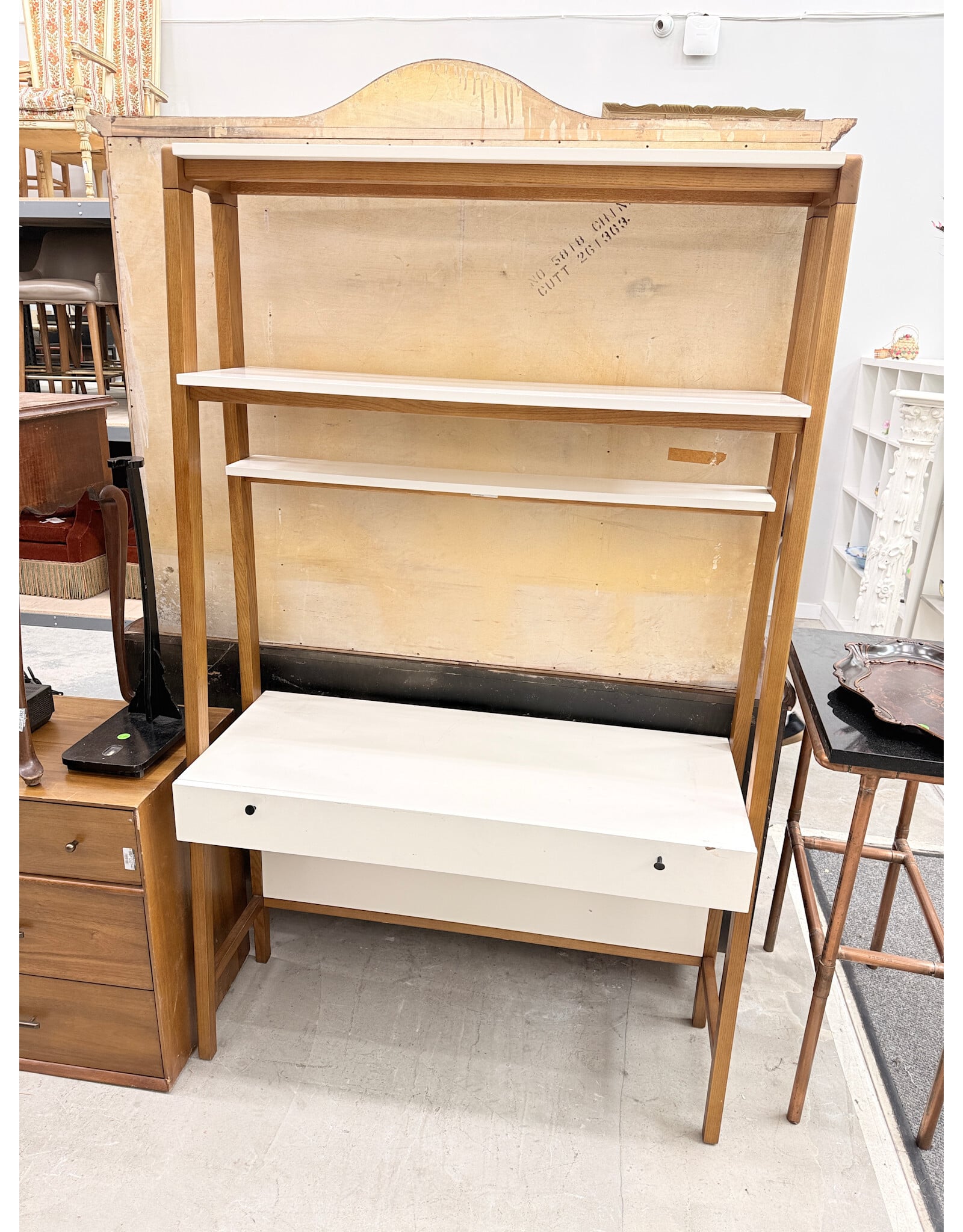 Williams Sonoma Modern Wall Desk-Case in White Pecan