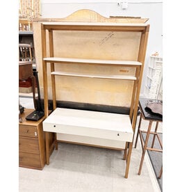 Williams Sonoma Modern Wall Desk-Case in White Pecan