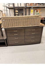 Modern Brown Wooden 8-Drawer Dresser