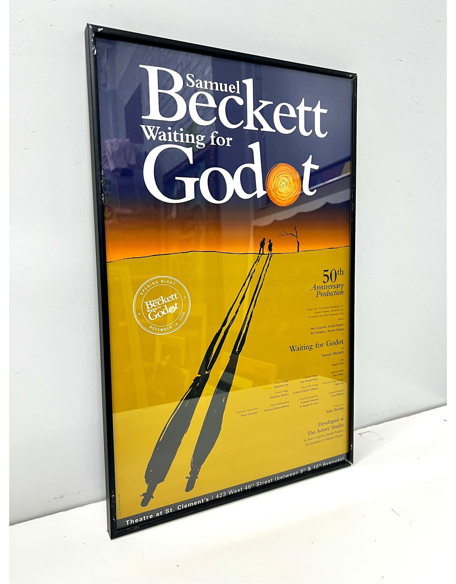 Framed Waiting for Godot 50th Anniversary Production Poster