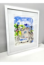 Gas Station, framed print, sgnd TOM '08