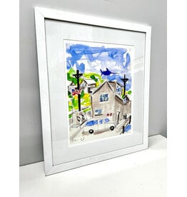 Gas Station, framed print, sgnd TOM '08
