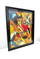 Framed Abstract Geometric Drawing--AS IS