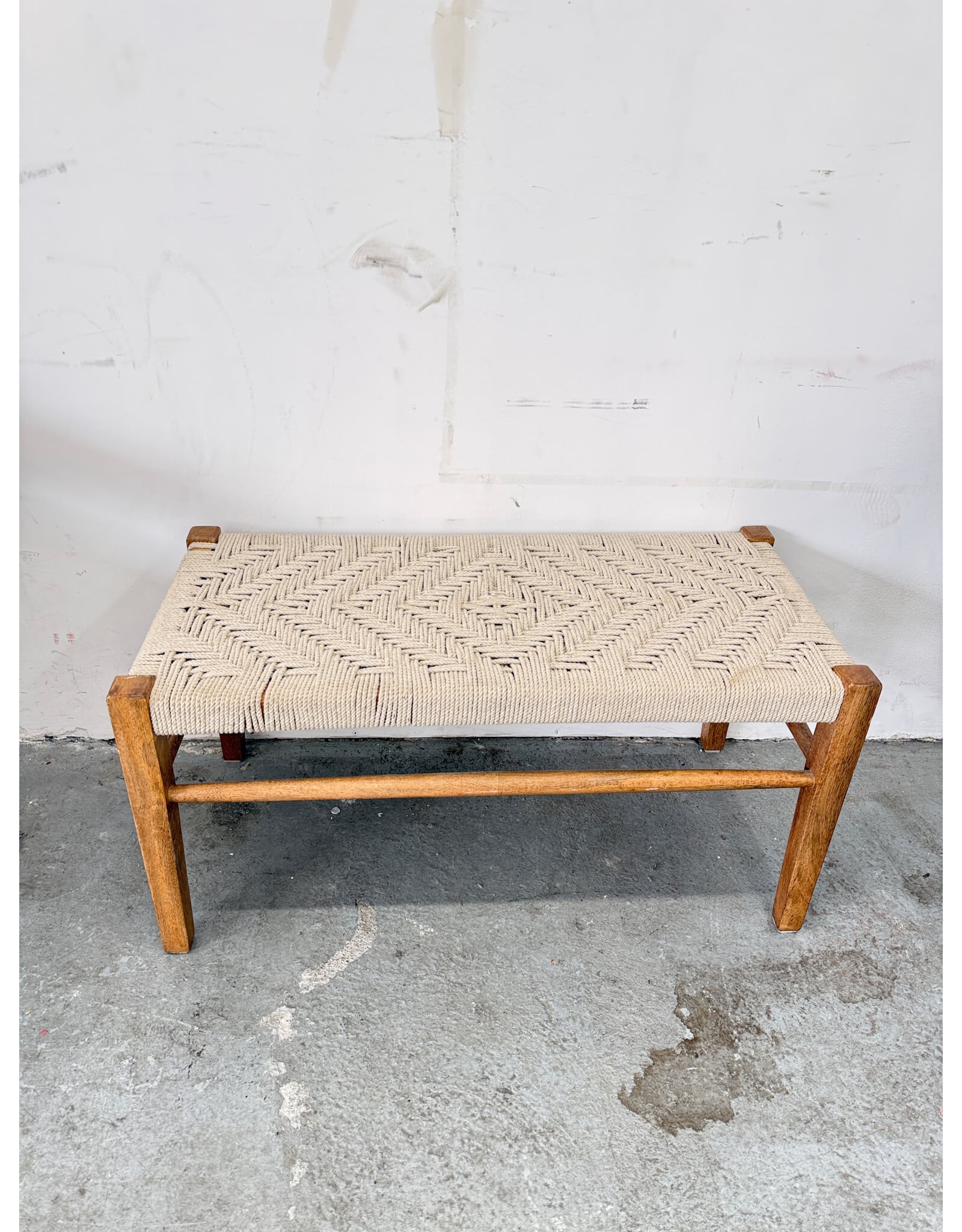 Woven Wooden Bench
