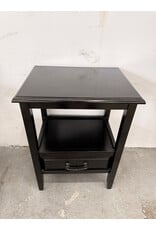 Black Wooden Accent Nightstand