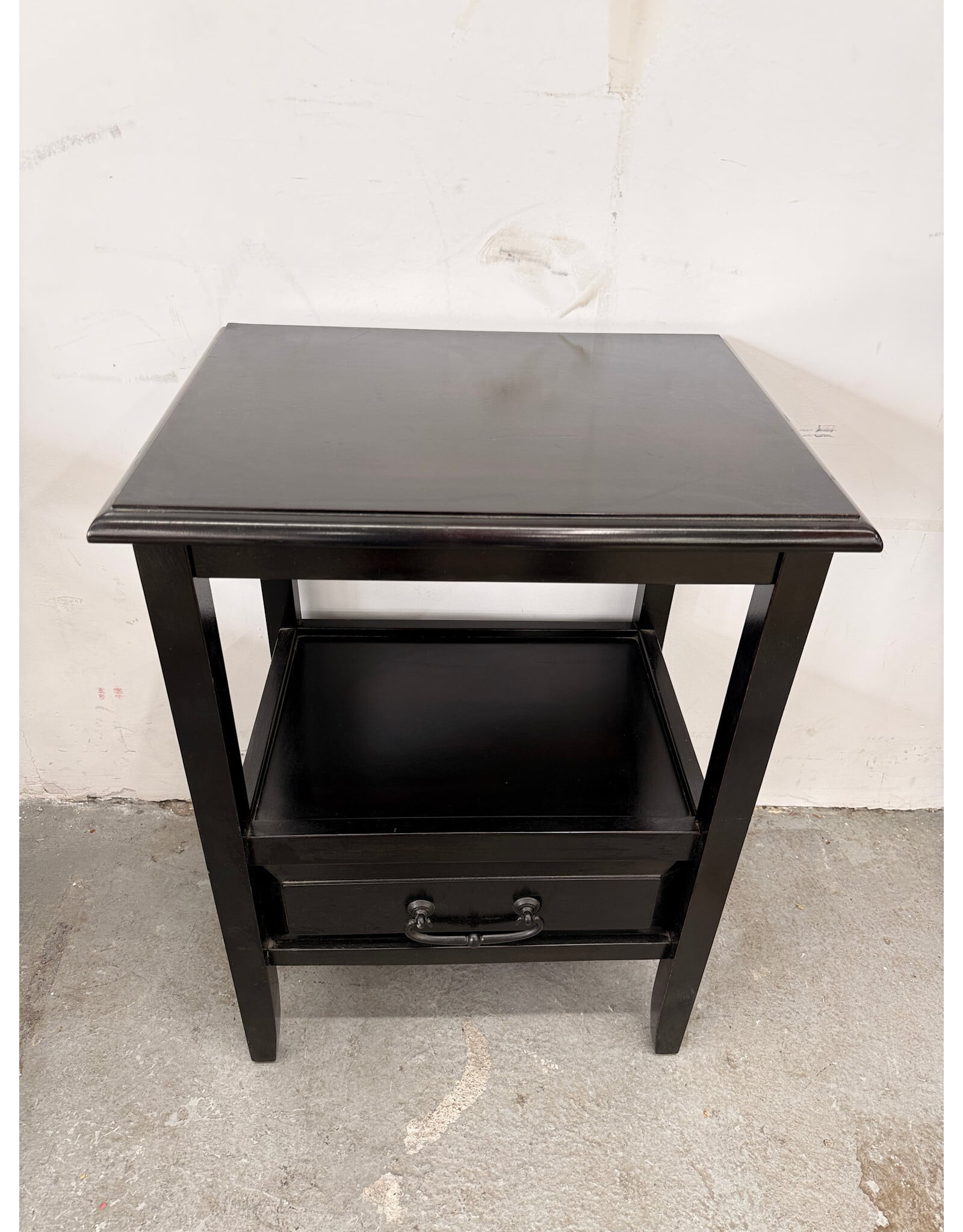 Black Wooden Accent Nightstand