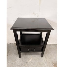 Black Wooden Accent Nightstand