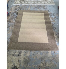 Beige and Brown Reversible Geometric Area Rug